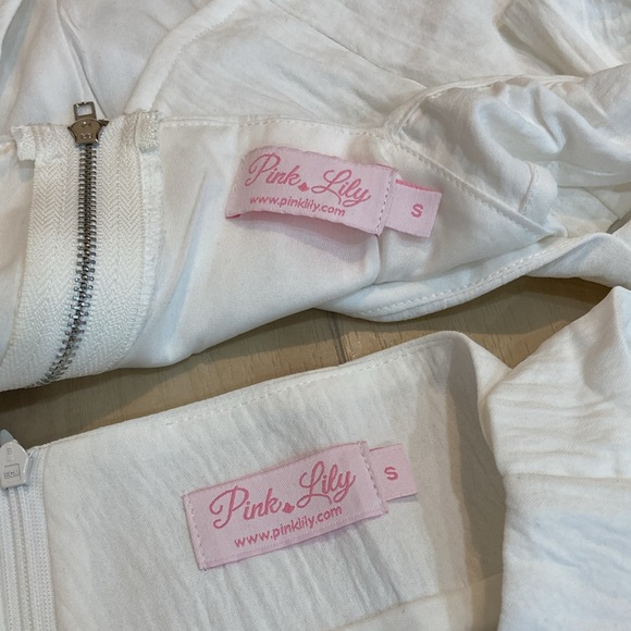 Pink Lily white out 2 piece skirt set - Picture 3 of 13